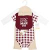 image:imageHudson Baby Unisex Baby Cotton Layette SetBurgundy Tan Suspenders