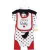 image:imageHudson Baby Unisex Baby Cotton Layette SetGirl Daddy Red Black