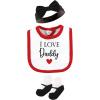 image:imageHudson Baby Unisex Baby Cotton Layette SetGirl Daddy Red Black