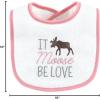 image:imageHudson Baby Unisex Baby Cotton Terry Drooler Bibs With Fiber FillingGirl Moose Bear
