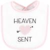 image:imageHudson Baby Unisex Baby Cotton Terry Drooler Bibs With Fiber FillingHeaven Sent Heart Arrow