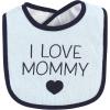 image:imageHudson Baby Unisex Baby Cotton Terry Drooler Bibs With Fiber FillingI Love Mommy Lt Blue
