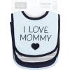 image:imageHudson Baby Unisex Baby Cotton Terry Drooler Bibs With Fiber FillingI Love Mommy Lt Blue