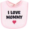 image:imageHudson Baby Unisex Baby Cotton Terry Drooler Bibs With Fiber FillingI Love Mommy Lt Pink