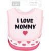 image:imageHudson Baby Unisex Baby Cotton Terry Drooler Bibs With Fiber FillingI Love Mommy Lt Pink