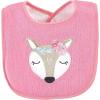 image:imageHudson Baby Unisex Baby Cotton Terry Drooler Bibs With Fiber FillingPink Girl Woodland