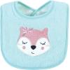 image:imageHudson Baby Unisex Baby Cotton Terry Drooler Bibs With Fiber FillingPink Girl Woodland