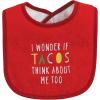 image:imageHudson Baby Unisex Baby Cotton Terry Drooler Bibs With Fiber FillingPizza Taco