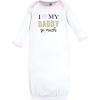 image:imageHudson Baby Unisex Baby Gown Swaddle Blanket and Cap or Headband 06 MonthsDaddy Hearts