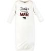 image:imageHudson Baby Unisex Baby Gown Swaddle Blanket and Cap or Headband 06 MonthsDaddys Man