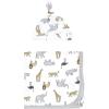 image:imageHudson Baby Unisex Baby Gown Swaddle Blanket and Cap or Headband 06 MonthsModern Neutral Safari