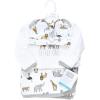 image:imageHudson Baby Unisex Baby Gown Swaddle Blanket and Cap or Headband 06 MonthsModern Neutral Safari
