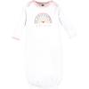image:imageHudson Baby Unisex Baby Gown Swaddle Blanket and Cap or Headband 06 MonthsModern Rainbow