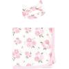 image:imageHudson Baby Unisex Baby Gown Swaddle Blanket and Cap or Headband 06 MonthsMom Floral