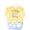 image:imageHudson Baby Unisex Baby Gown Swaddle Blanket and Cap or Headband 06 MonthsPretty as a Daisy