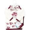 image:imageHudson Baby Unisex Baby Gown Swaddle Blanket and Cap or Headband 06 MonthsRose