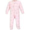 image:imageHudson Baby Unisex Baby Premium Quilted Zipper Sleep and PlayPink Gray Elephant