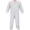 image:imageHudson Baby Unisex Baby Premium Quilted Zipper Sleep and PlayPink Gray Elephant