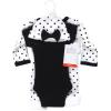 image:imageHudson Baby Unisex Baby Thermal Preemie Layette Set 4pcBlack White Dots