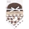 image:imageHudson Baby Unisex BabyCotton Bib and Headband or Caps SetBoy Turkey