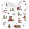 image:imageHudson Baby Unisex BabyCotton Bib and Headband or Caps SetChristmas Forest