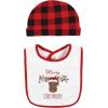 image:imageHudson Baby Unisex BabyCotton Bib and Headband or Caps SetChristmoose