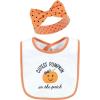 image:imageHudson Baby Unisex BabyCotton Bib and Headband or Caps SetCutest Pumpkin