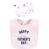 image:imageHudson Baby Unisex BabyCotton Bib and Headband or Caps SetFathers Day