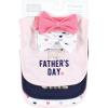 image:imageHudson Baby Unisex BabyCotton Bib and Headband or Caps SetFathers Day
