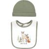image:imageHudson Baby Unisex BabyCotton Bib and Headband or Caps SetForest Animals