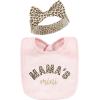image:imageHudson Baby Unisex BabyCotton Bib and Headband or Caps SetLeopard Mamas Mini