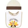 image:imageHudson Baby Unisex BabyCotton Bib and Headband or Caps SetLittle Turkey