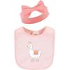 image:imageHudson Baby Unisex BabyCotton Bib and Headband or Caps SetLlama