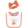 image:imageHudson Baby Unisex BabyCotton Bib and Headband or Caps SetPink Cutest Pumpkin