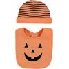 image:imageHudson Baby Unisex BabyCotton Bib and Headband or Caps SetPumpkin