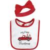 image:imageHudson Baby Unisex BabyCotton Bib and Headband or Caps SetRed Truck Bows