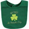 image:imageHudson Baby Unisex BabyCotton Bib and Headband or Caps SetSt Patricks Rainbow