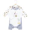 image:imageHudson Baby Unisex Cotton Bodysuit and Pant SetBlue Milk Cookies