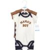 image:imageHudson Baby Unisex Cotton Bodysuit and Pant SetBrown Navy Mamas Boy Shortsleeve