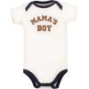 image:imageHudson Baby Unisex Cotton Bodysuit and Pant SetBrown Navy Mamas Boy Shortsleeve
