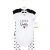 image:imageHudson Baby Unisex Cotton Bodysuit and Pant SetGirl Daddy Red Black