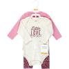 image:imageHudson Baby Unisex Cotton Bodysuit and Pant SetLittle Love Flowers Long Sleeve