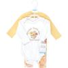 image:imageHudson Baby Unisex Cotton Bodysuit and Pant SetPeace Love Flowers Long Sleeve