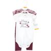 image:imageHudson Baby Unisex Cotton Bodysuit and Pant SetPlum Wildflower Short Sleeve