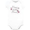 image:imageHudson Baby Unisex Cotton Bodysuit and Pant SetPlum Wildflower Short Sleeve