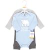 image:imageHudson Baby Unisex Cotton Bodysuit and Pant SetPolar Bear Explorer