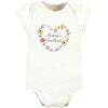 image:imageHudson Baby Unisex Cotton Bodysuit and Pant SetSoft Painted Floral Shortsleeve