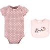 image:imageHudson Baby Unisex Cotton Sleep and Play Bodysuit and Bandana Bib SetBonita