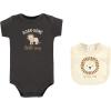 image:imageHudson Baby Unisex Cotton Sleep and Play Bodysuit and Bandana Bib SetBrave Lion