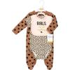 image:imageHudson Baby Unisex Cotton Sleep and Play Bodysuit and Bandana Bib SetCinnamon Hearts